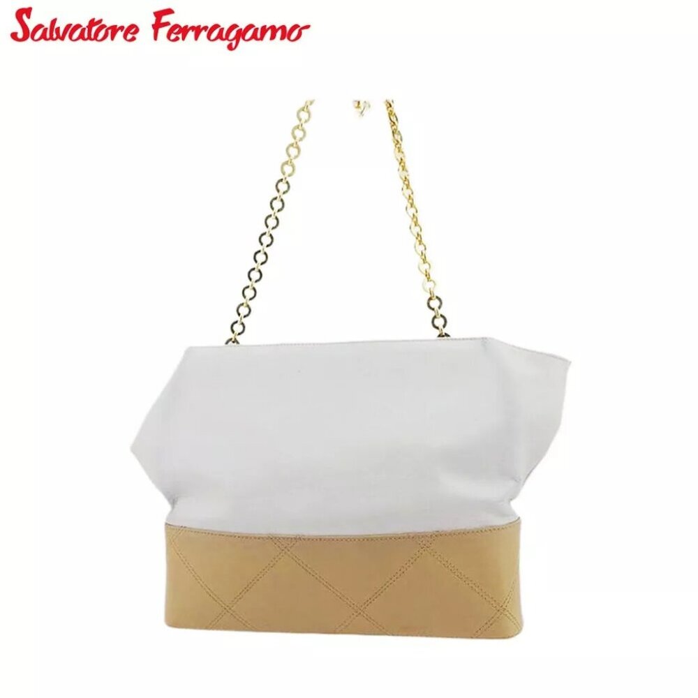 Salvatore Ferragamo Shoulder Bag Authentic Used